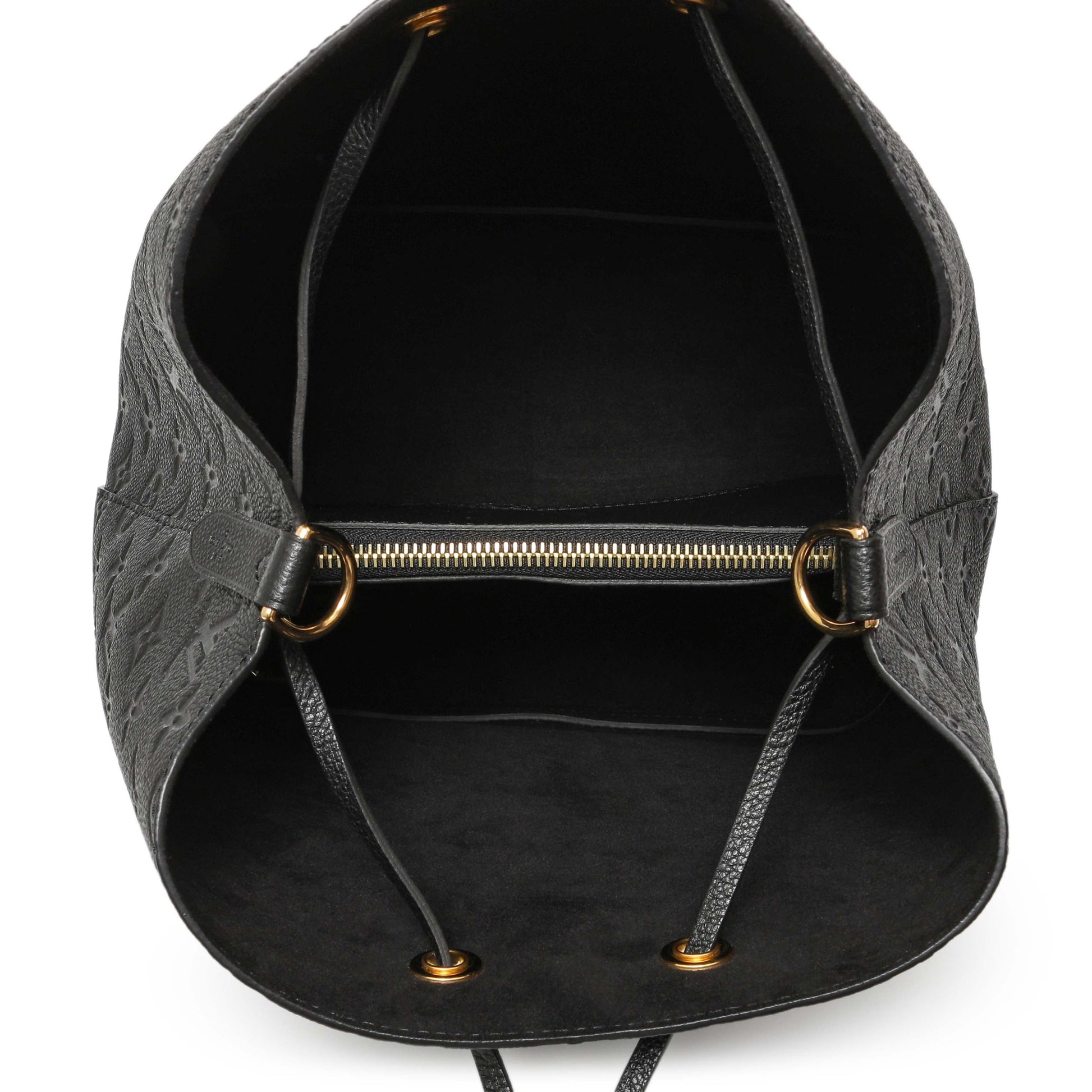 Exclusive Louis Vuitton Black Empreinte NeoNoe MM — Top View