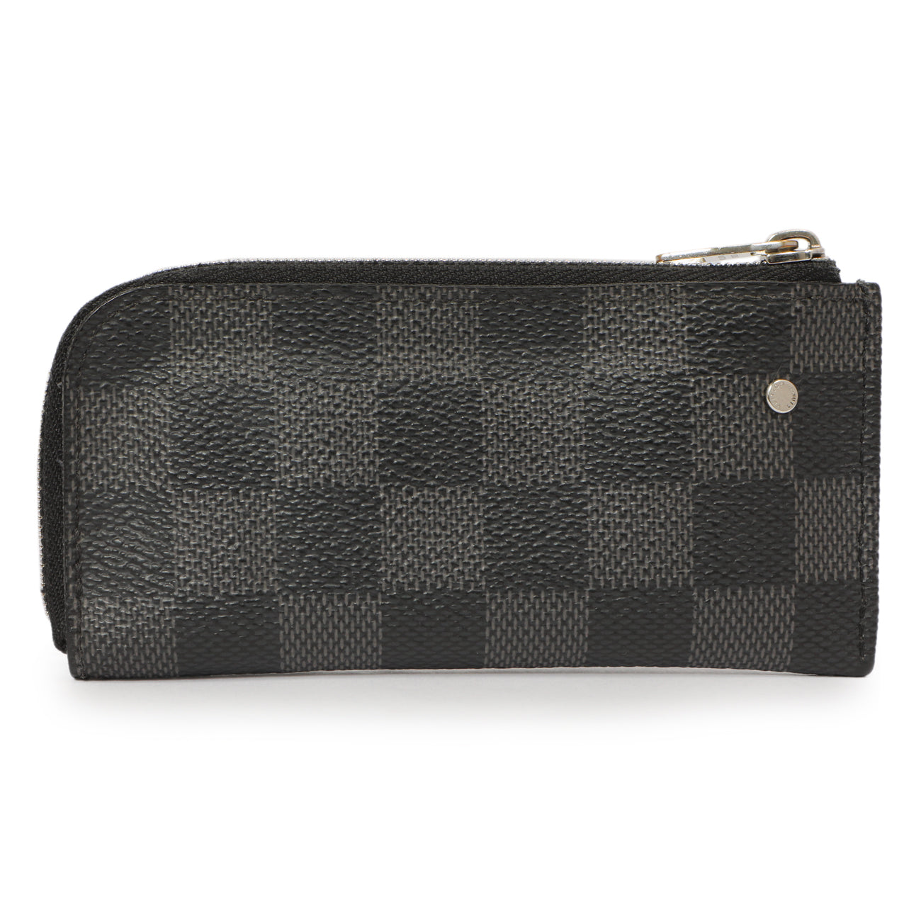 Exclusive Louis Vuitton Damier Graphite 4 Key Holder — Side View