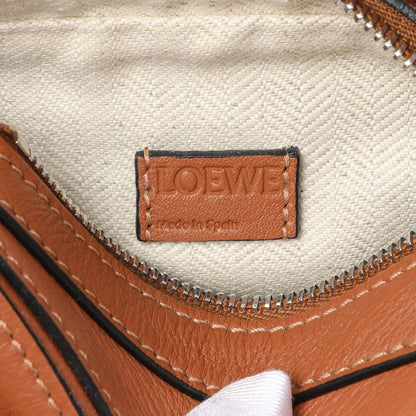 Exclusive Loewe Tan Calfskin Nano Puzzle Bag — Detail View