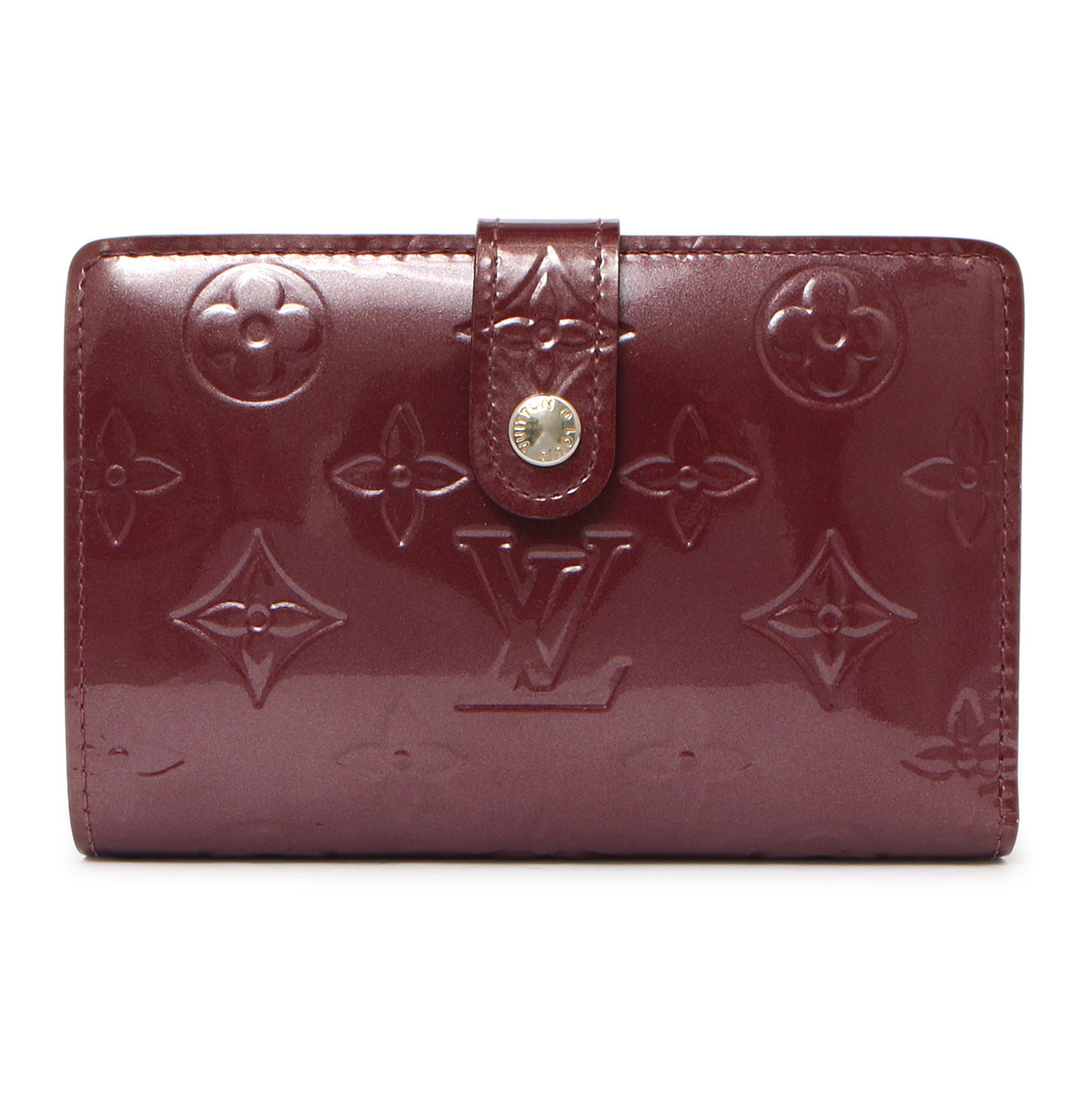 Exclusive Louis Vuitton Violet Vernis French Wallet — Front View