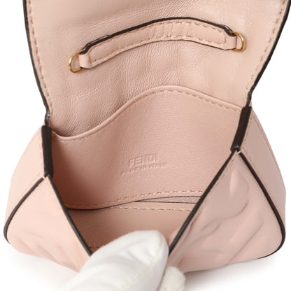 Exclusive Fendi Pink Nappa Matisse FF Embossed Nano Baguette Charm — Detail View