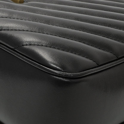 Exclusive Saint Laurent Black Calfskin Matelasse Monogram Lou Camera Bag — Detail View