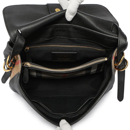 Exclusive Burberry Black Derby Calfskin House Check Medium Camberley — Alternate View 9