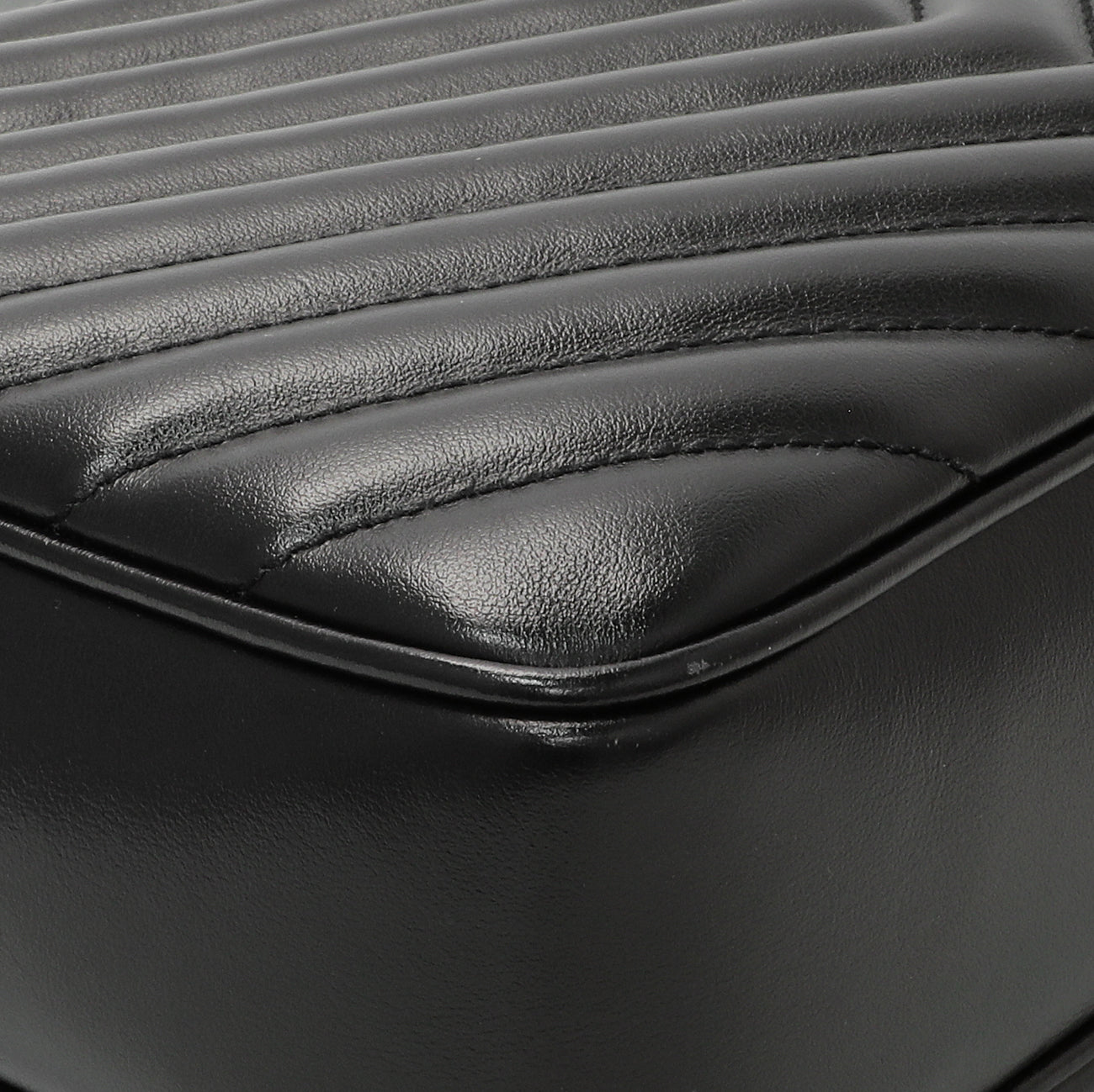 Exclusive Saint Laurent Black Calfskin Matelasse Monogram Lou Camera Bag — Lifestyle View