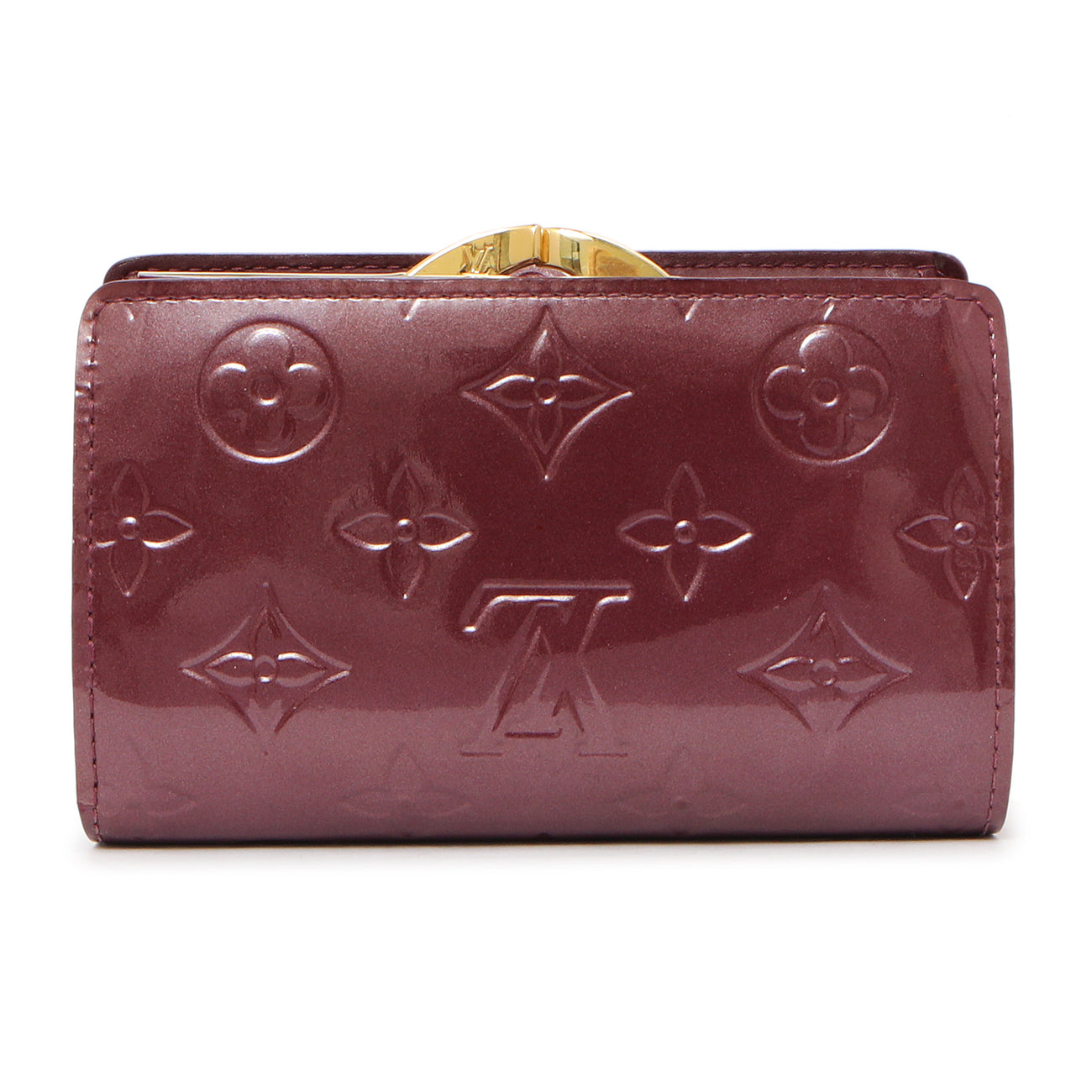 Exclusive Louis Vuitton Violet Vernis French Wallet — Side View