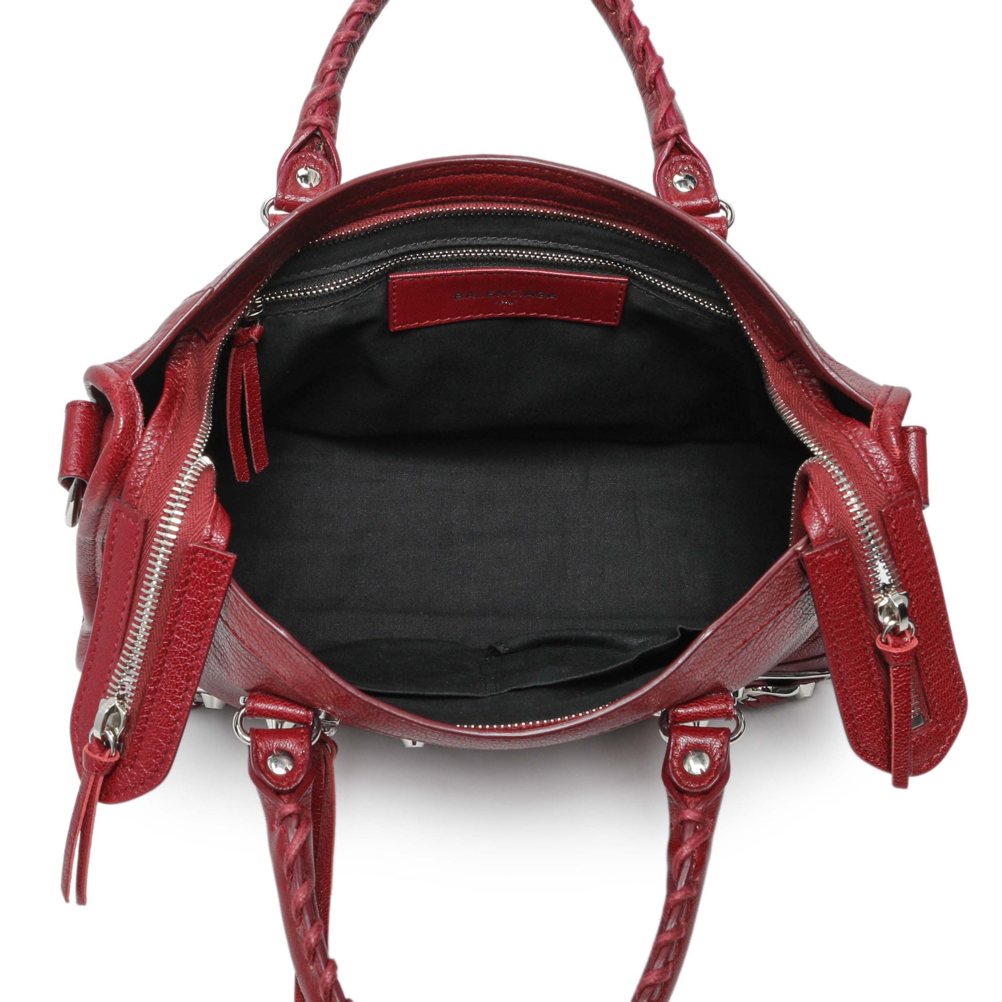Exclusive Balenciaga Burgundy Chevre Metallic Edge Hardware S City — Alternate View 8