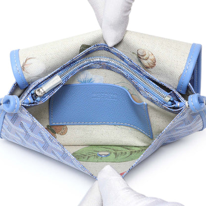 Exclusive Goyard Blue Goyardine Plumet Wallet Clutch — Top View
