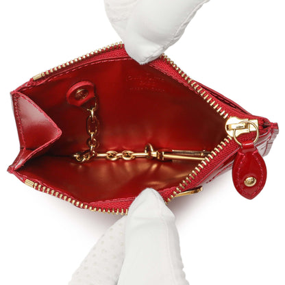 Exclusive Louis Vuitton Pomme D'Amour Vernis Key Pouch — Top View