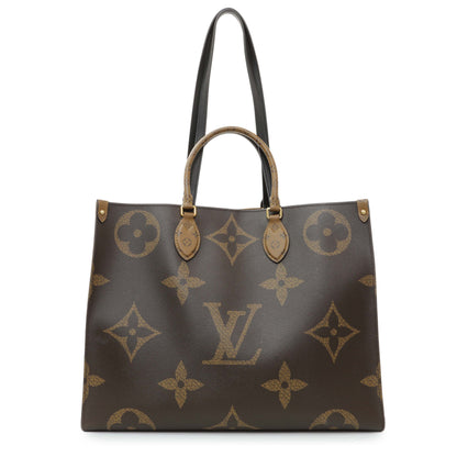 Exclusive Louis Vuitton Reverse Monogram Giant Onthego GM — Front View