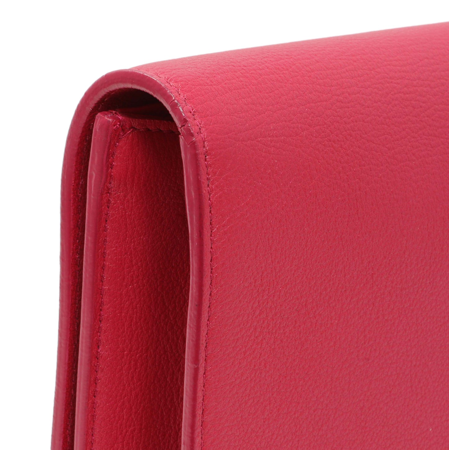 Exclusive Saint Laurent Lipstick Fuchsia Calfskin Monogram Large Belle De Jour Clutch — Alternate View 11