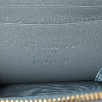 Exclusive Christian Dior Cloud Blue Lambskin Cannage Lady Dior Phone Holder — Detail View
