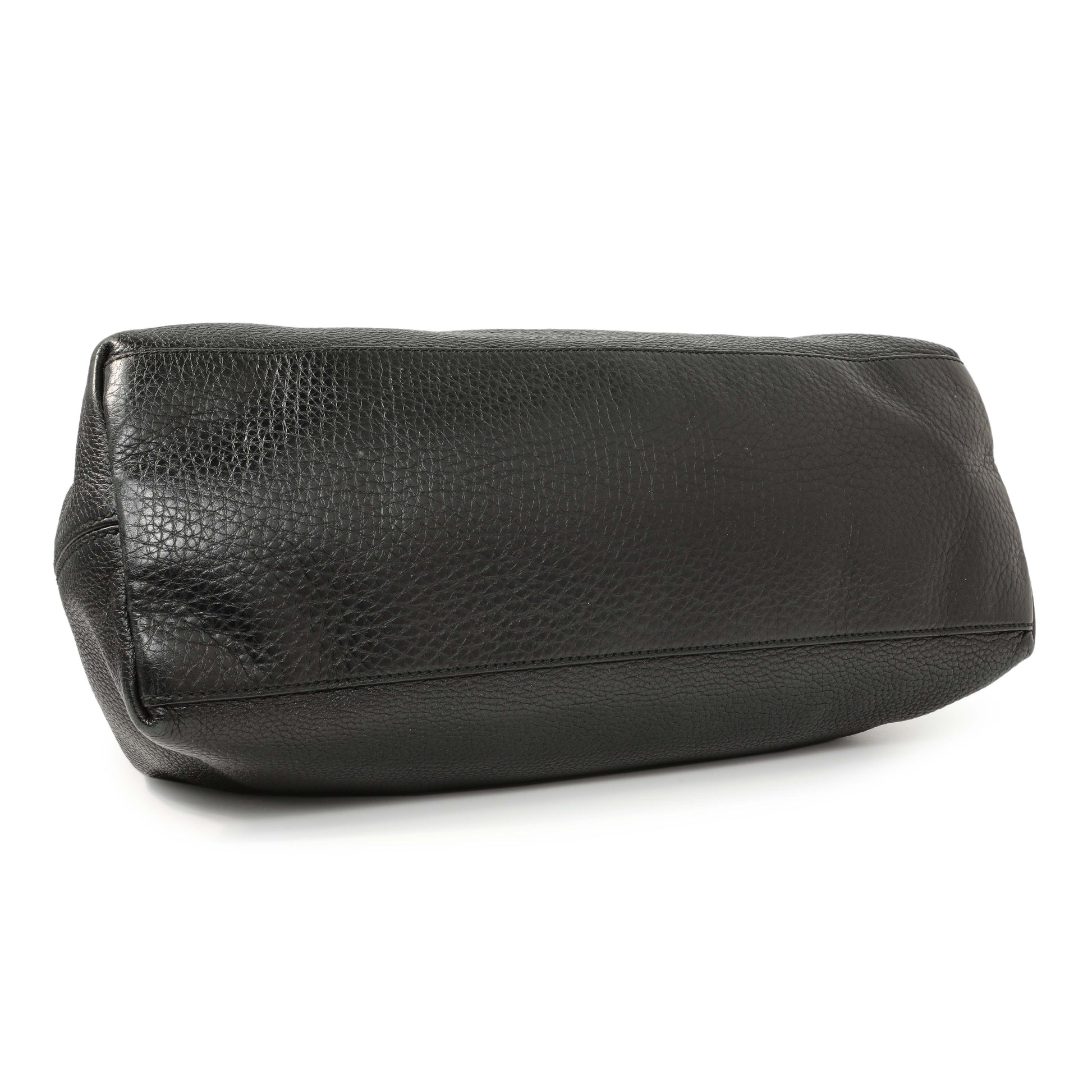 Exclusive Gucci Black Pebbled Calfskin Medium Soho Chain Shoulder Bag — Back View