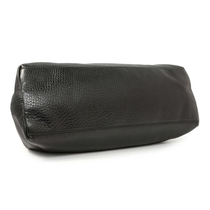 Exclusive Gucci Black Pebbled Calfskin Medium Soho Chain Shoulder Bag — Back View