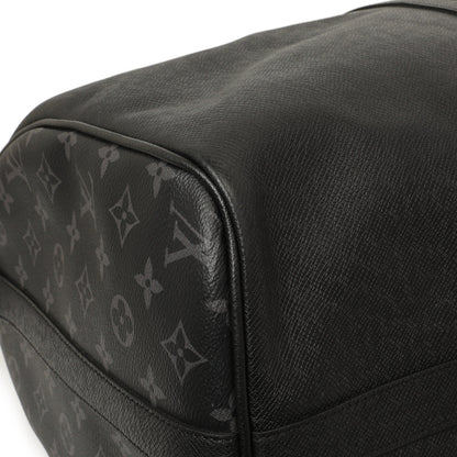 Exclusive Louis Vuitton Black Taigarama Keepall Bandouliere 50 — Top View