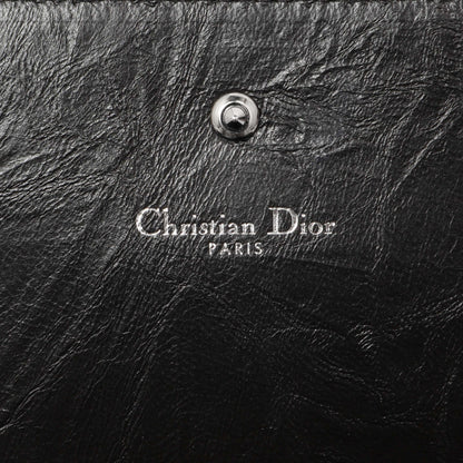 Exclusive Christian Dior Black Patent Diorama Croisiere Chain Wallet — Detail View