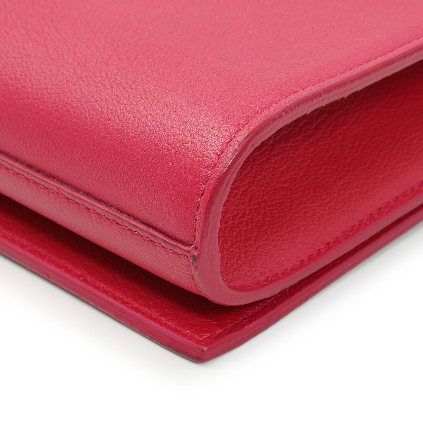 Exclusive Saint Laurent Lipstick Fuchsia Calfskin Monogram Large Belle De Jour Clutch — Alternate View 8