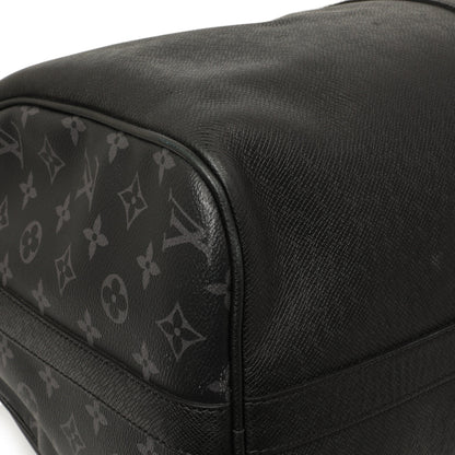 Exclusive Louis Vuitton Black Taigarama Keepall Bandouliere 50 — Lifestyle View
