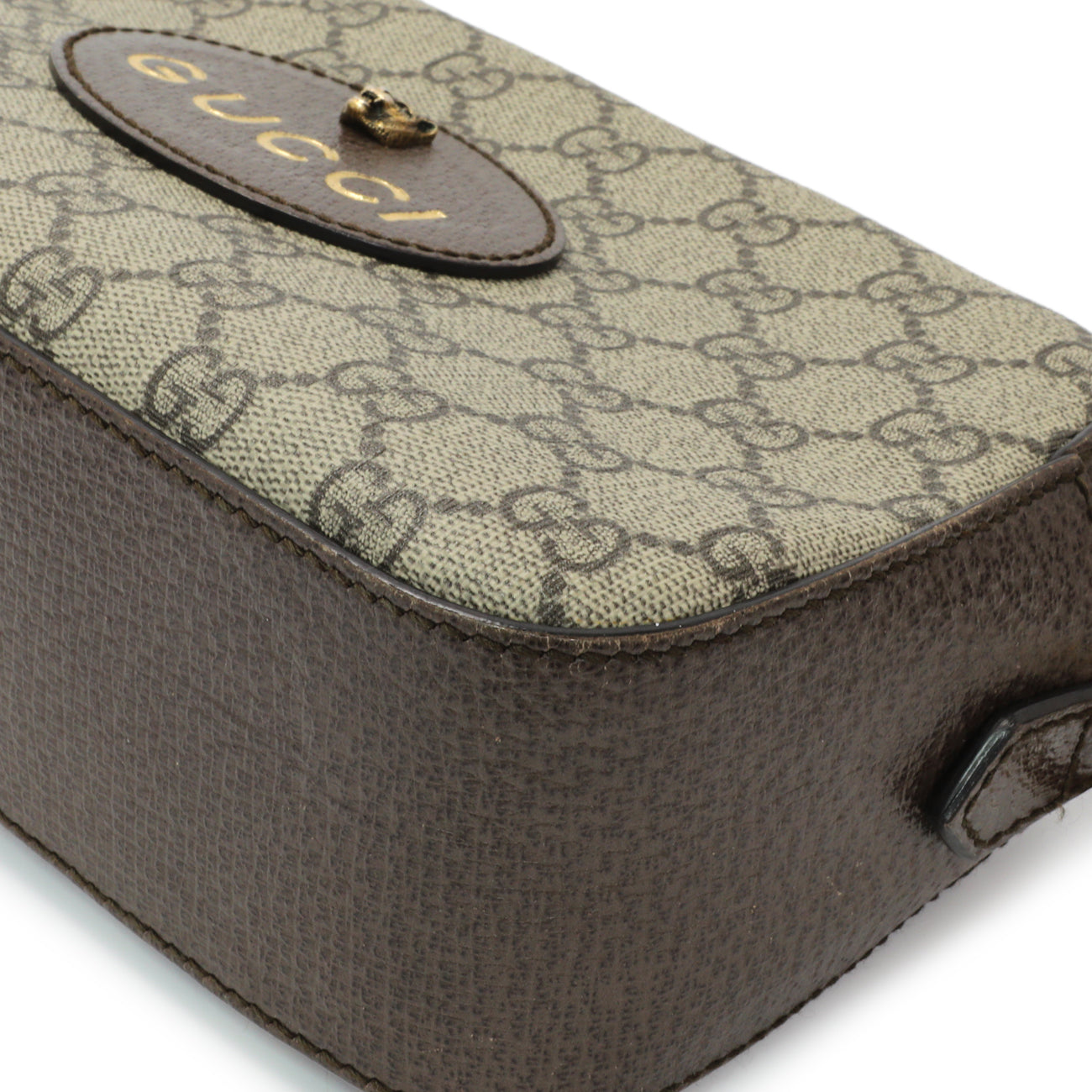 Exclusive Gucci GG Supreme Monogram Web Neo Vintage Shoulder Bag — Detail View