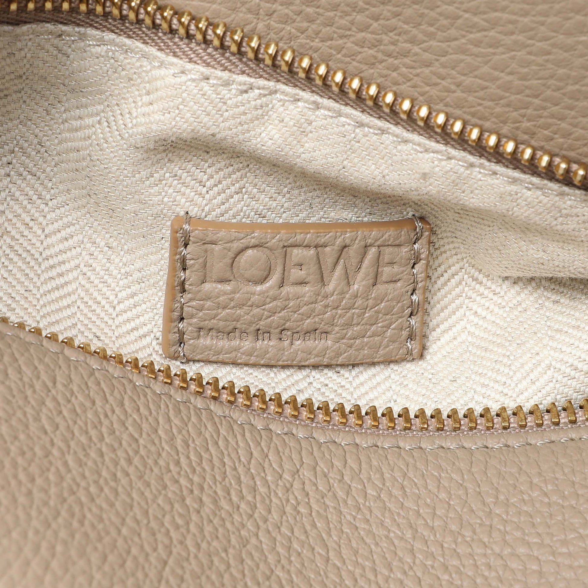 Exclusive Loewe Sand Grained Calfskin Small Puzzle Bag — Detail View