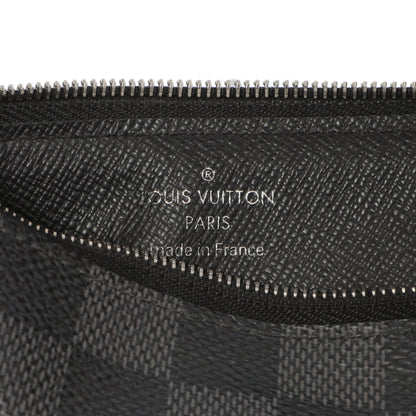 Exclusive Louis Vuitton Damier Graphite 4 Key Holder — Top View