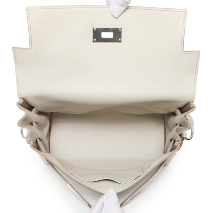 Exclusive Hermes Craie Evercolor Kelly Messenger PM — Top View