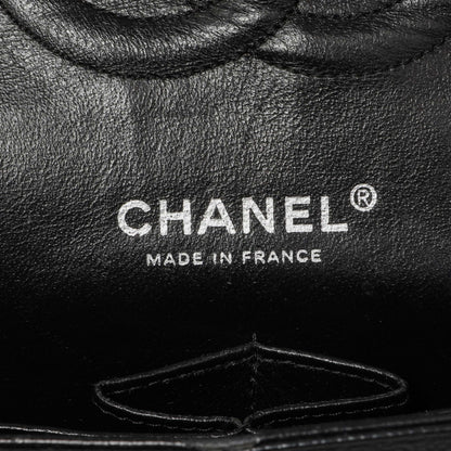 Exclusive Chanel Black Quilted Caviar Medium Classic Double Flap — Alternate View 9