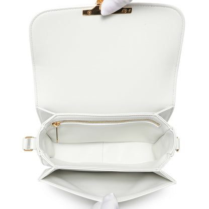 Exclusive Celine Chalk Shiny Calfskin Teen Triomphe — Top View