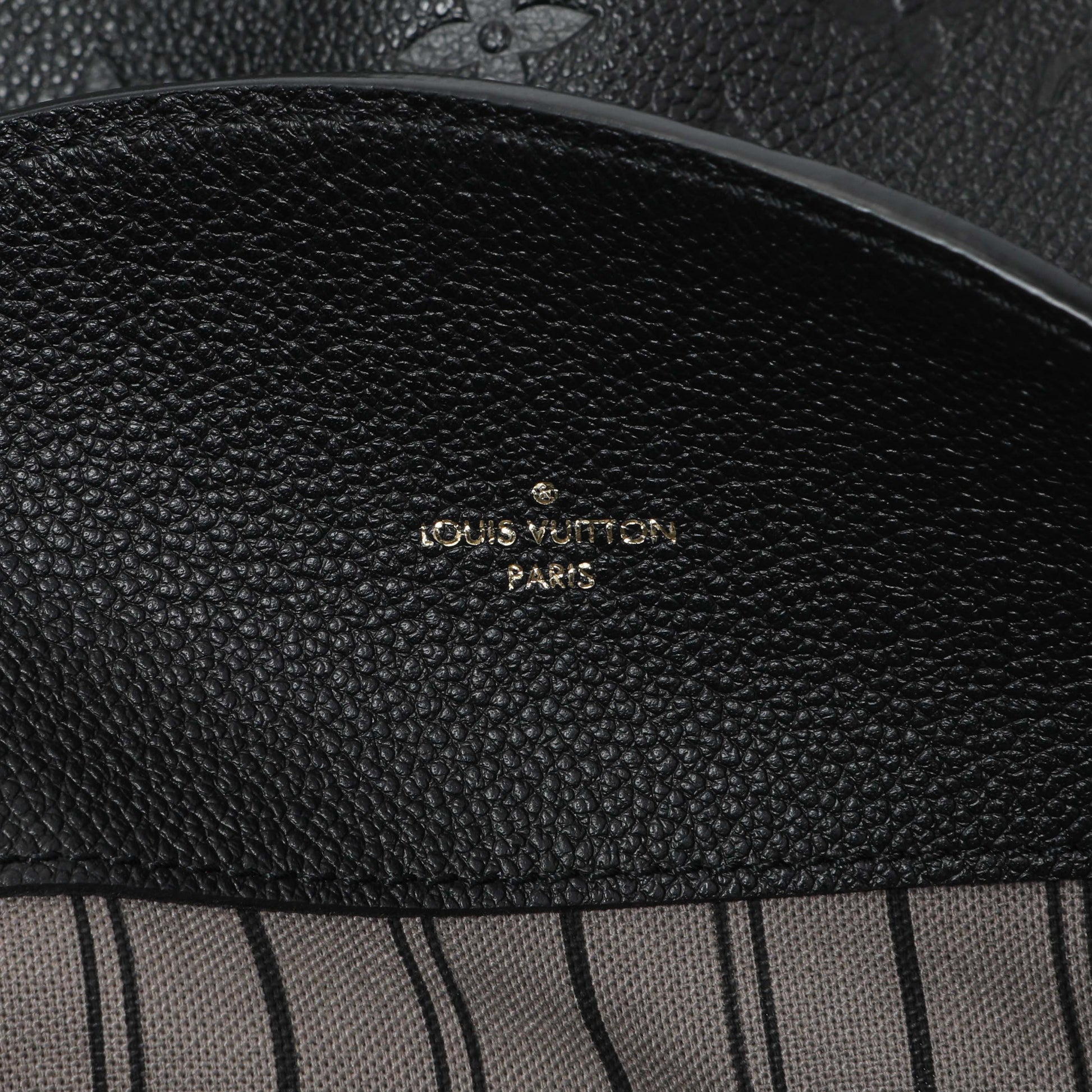Exclusive Louis Vuitton Black Empreinte Bagatelle — Detail View