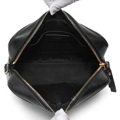 Exclusive Saint Laurent Black Calfskin Matelasse Monogram Lou Camera Bag — Alternate View 8