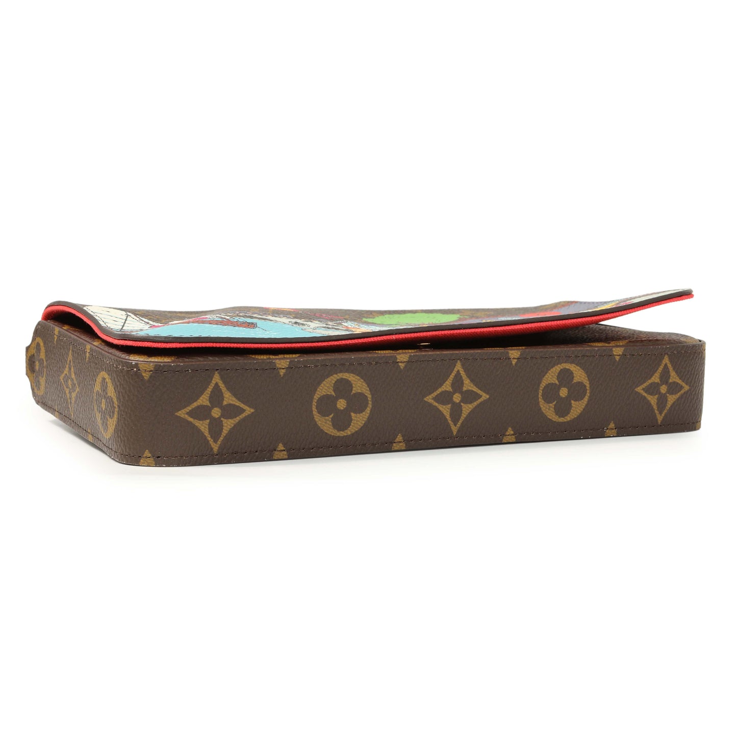 Exclusive Louis Vuitton Monogram 2022 Christmas Animation China Chengdu Pochette Felicie Chain Wallet — Top View