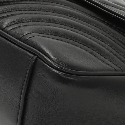 Exclusive Gucci Black Calfskin Matelasse Small GG Marmont Shoulder Bag — Detail View