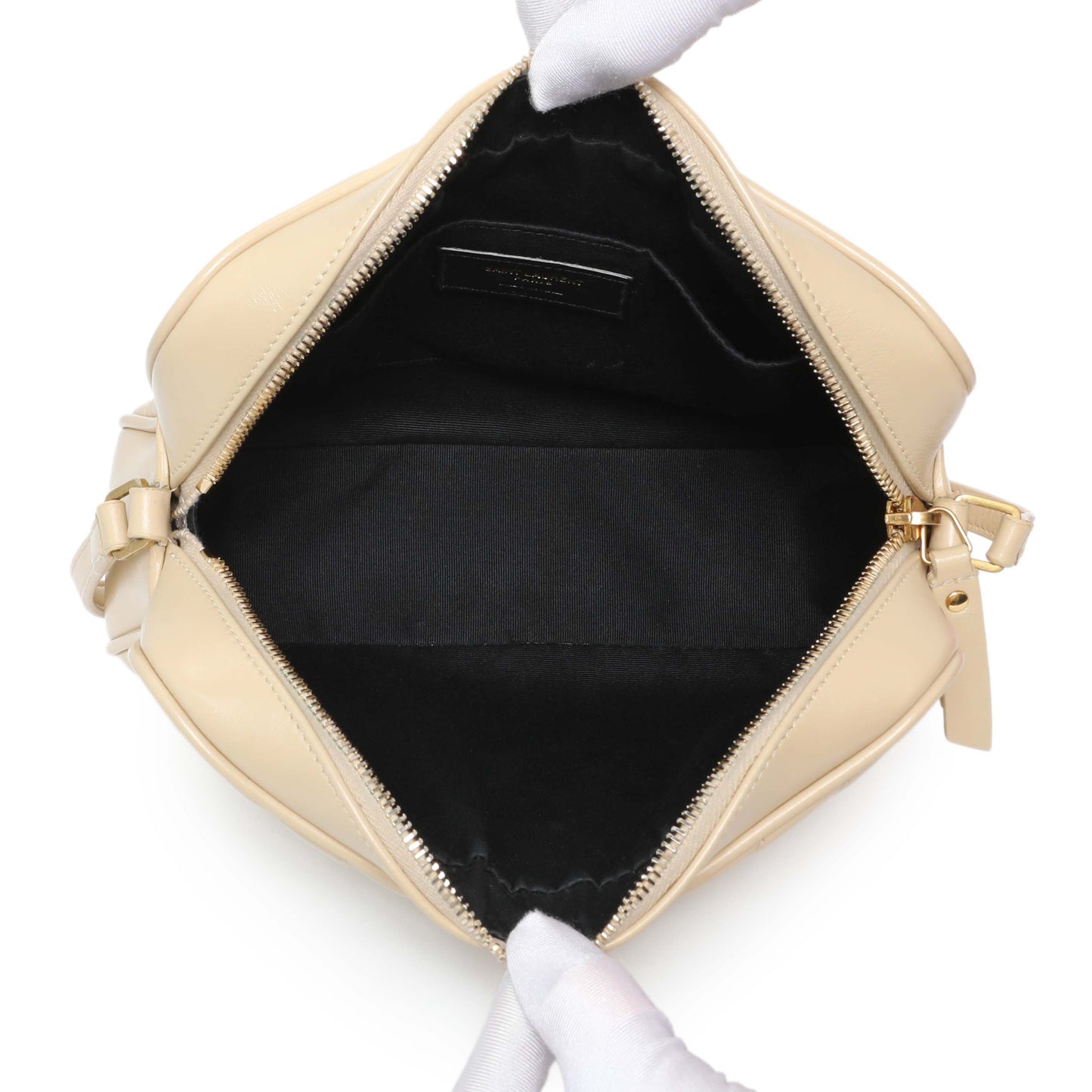 Exclusive Saint Laurent Dark Beige Calfskin Matelasse Monogram Lou Camera Bag — Alternate View 8