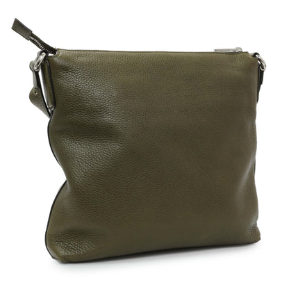 Exclusive Gucci Green Pebbled Calfskin Medium Soho Messenger Bag — Side View