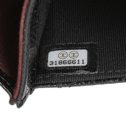 Exclusive Chanel Black Quilted Caviar Flap Card Holder — Alternate View 7