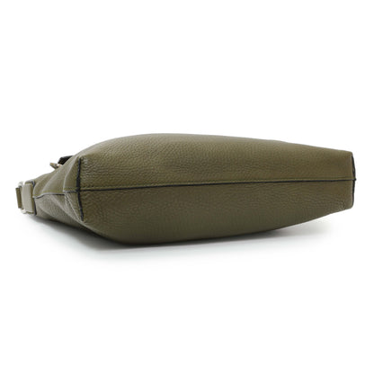 Exclusive Gucci Green Pebbled Calfskin Medium Soho Messenger Bag — Back View