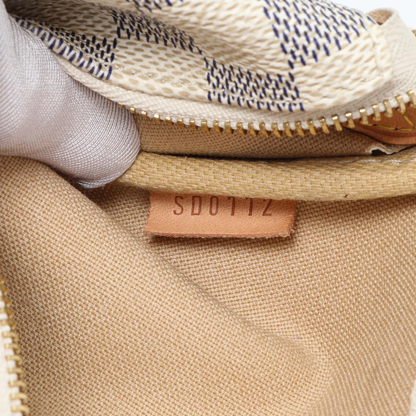 Exclusive Louis Vuitton Damier Azur Eva Clutch — Lifestyle View