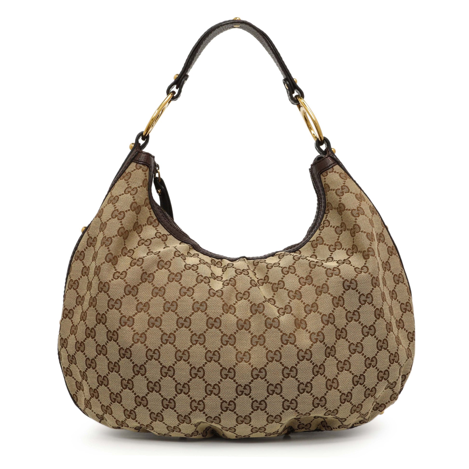 Exclusive Gucci Monogram Medium Interlocking GG Hobo — Front View