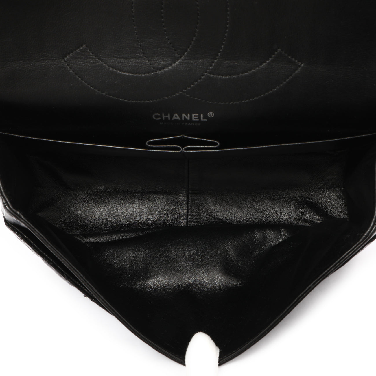 Exclusive Chanel Black Metallic Striped 2.55 Reissue Double Flap 227 — Alternate View 9
