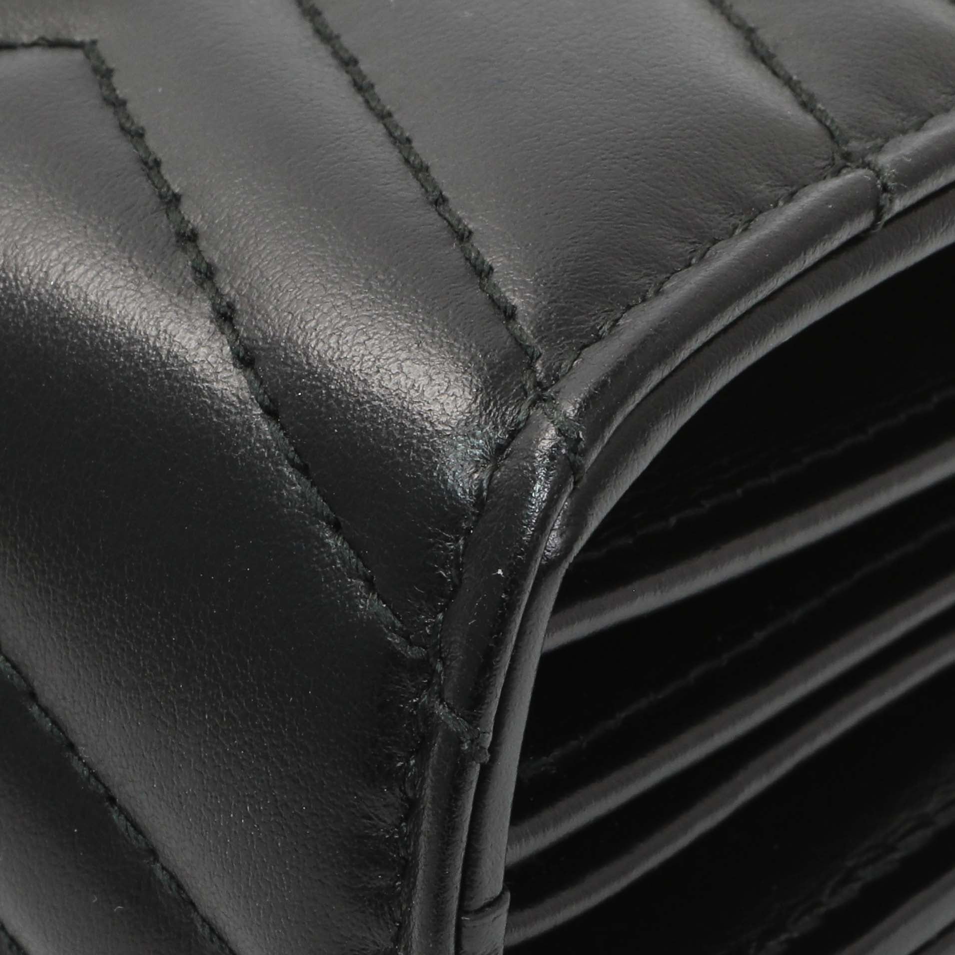 Exclusive Gucci Black Calfskin Matelasse GG Marmont Chain Wallet — Alternate View 7