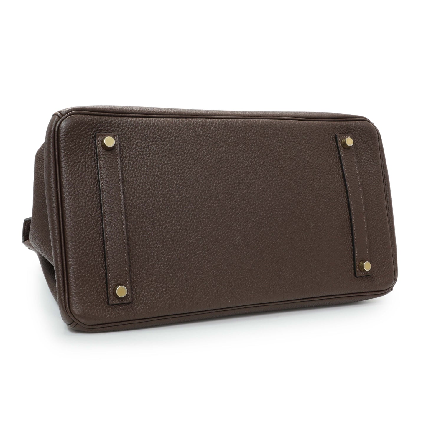 Exclusive Hermes Cacao Togo Birkin 35 GHW — Back View