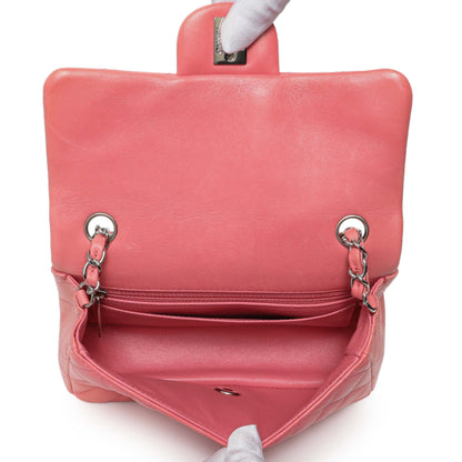 Exclusive Chanel Pink Quilted Lambskin Mini Rectangular Flap — Alternate View 8