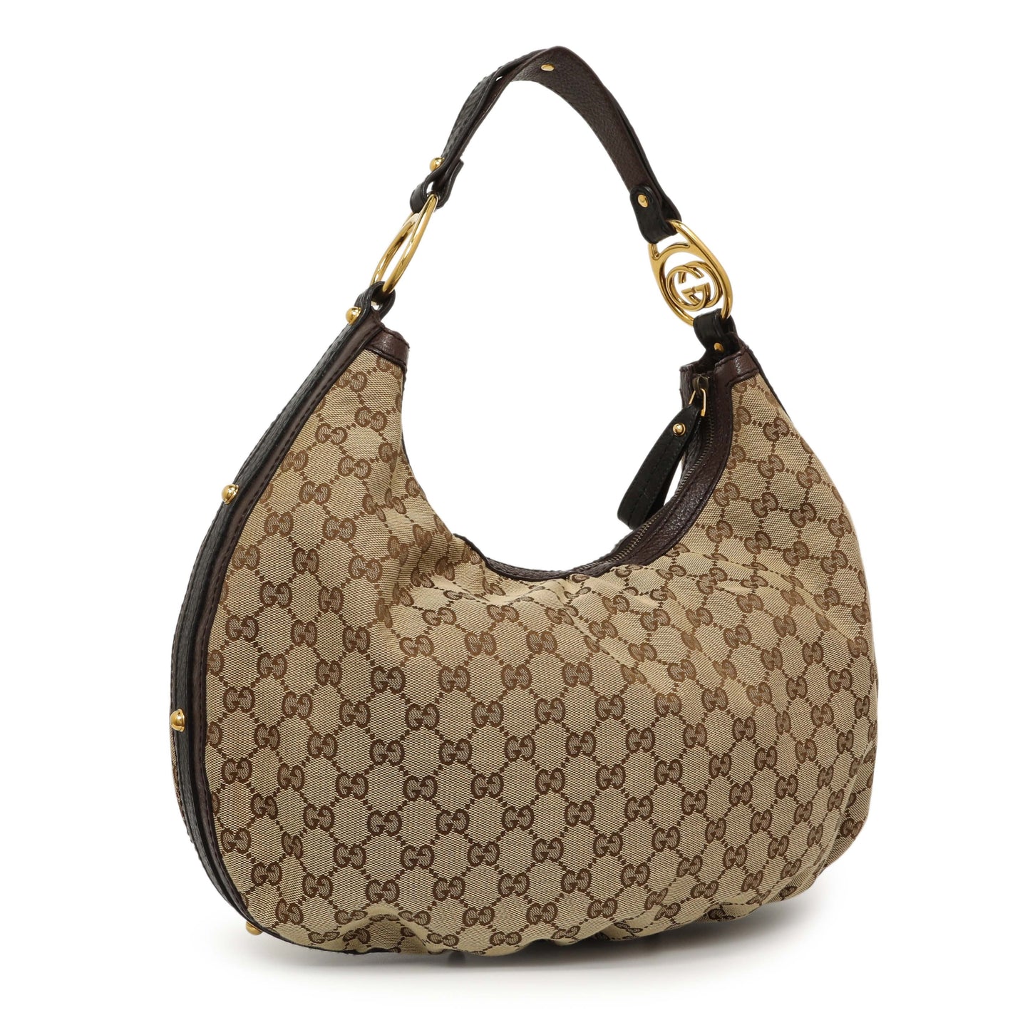 Exclusive Gucci Monogram Medium Interlocking GG Hobo — Side View