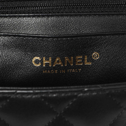 Exclusive Chanel Black Quilted Lambskin Mini Rectangular Flap — Lifestyle View