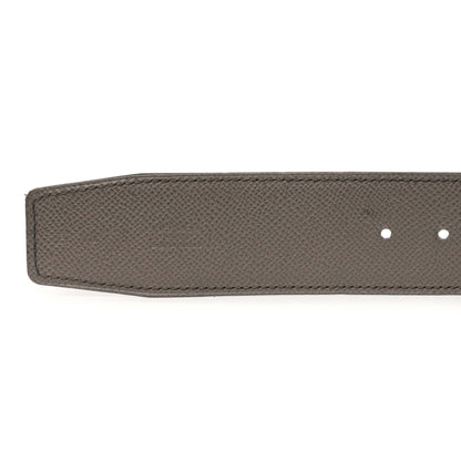 Exclusive Hermes Crocus Etain Epsom Constance H 42mm Belt — Detail View