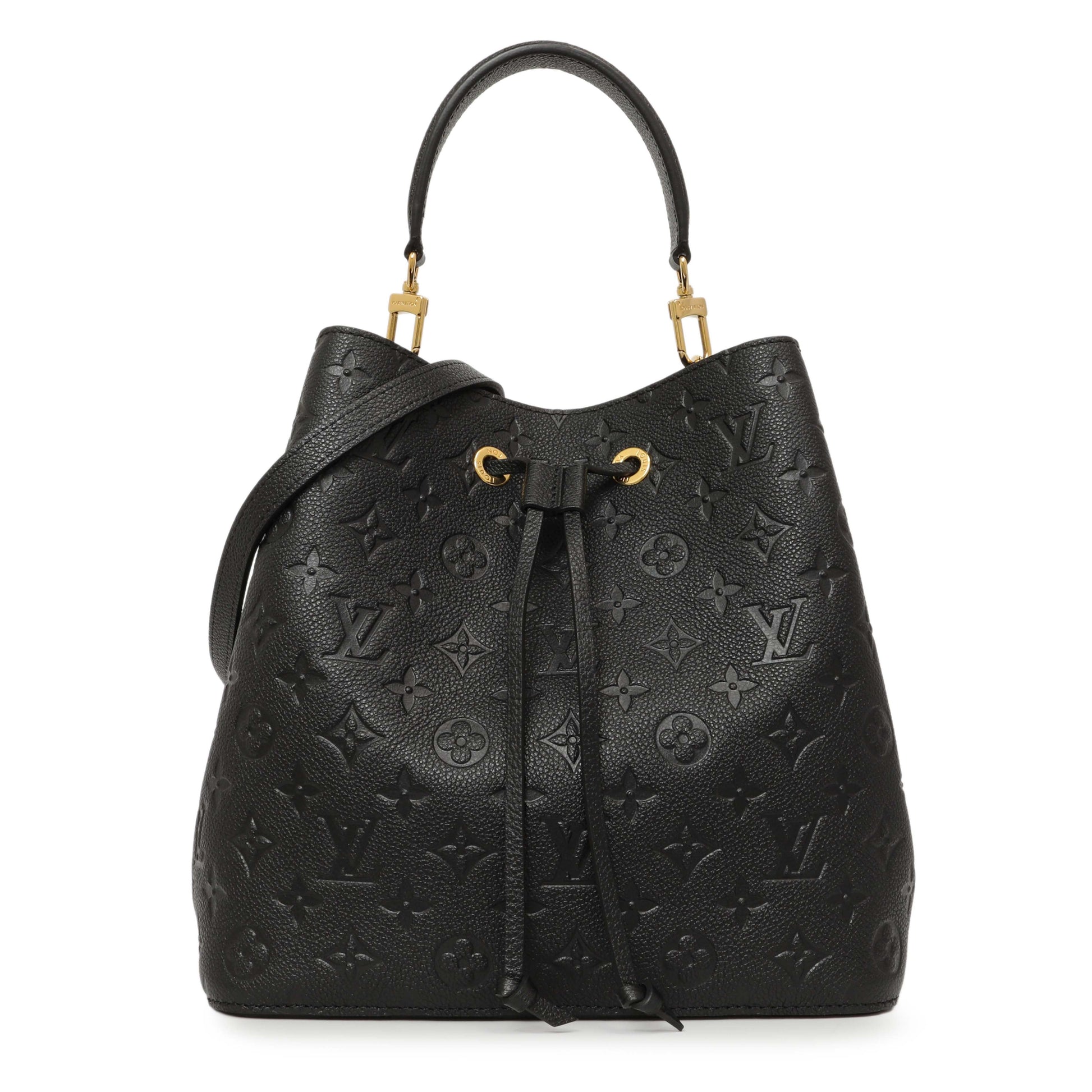 Exclusive Louis Vuitton Black Empreinte NeoNoe MM — Front View