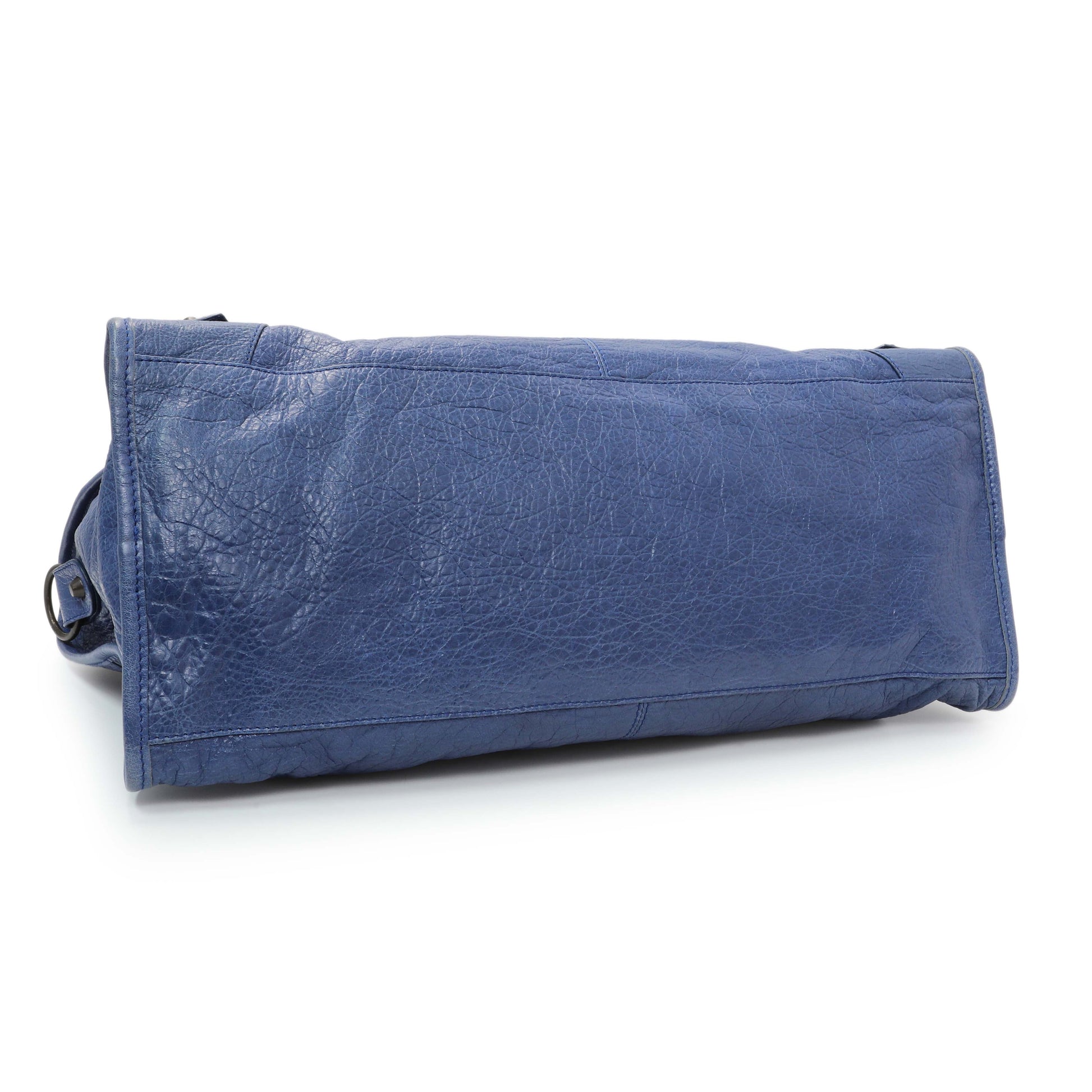 Exclusive Balenciaga Blue Agneau Classic Hardware City — Back View