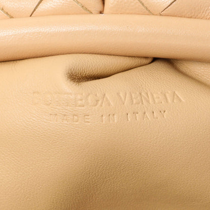 Exclusive Bottega Veneta Almond Nappa Maxi Intrecciato The Pouch Oversized Clutch — Detail View