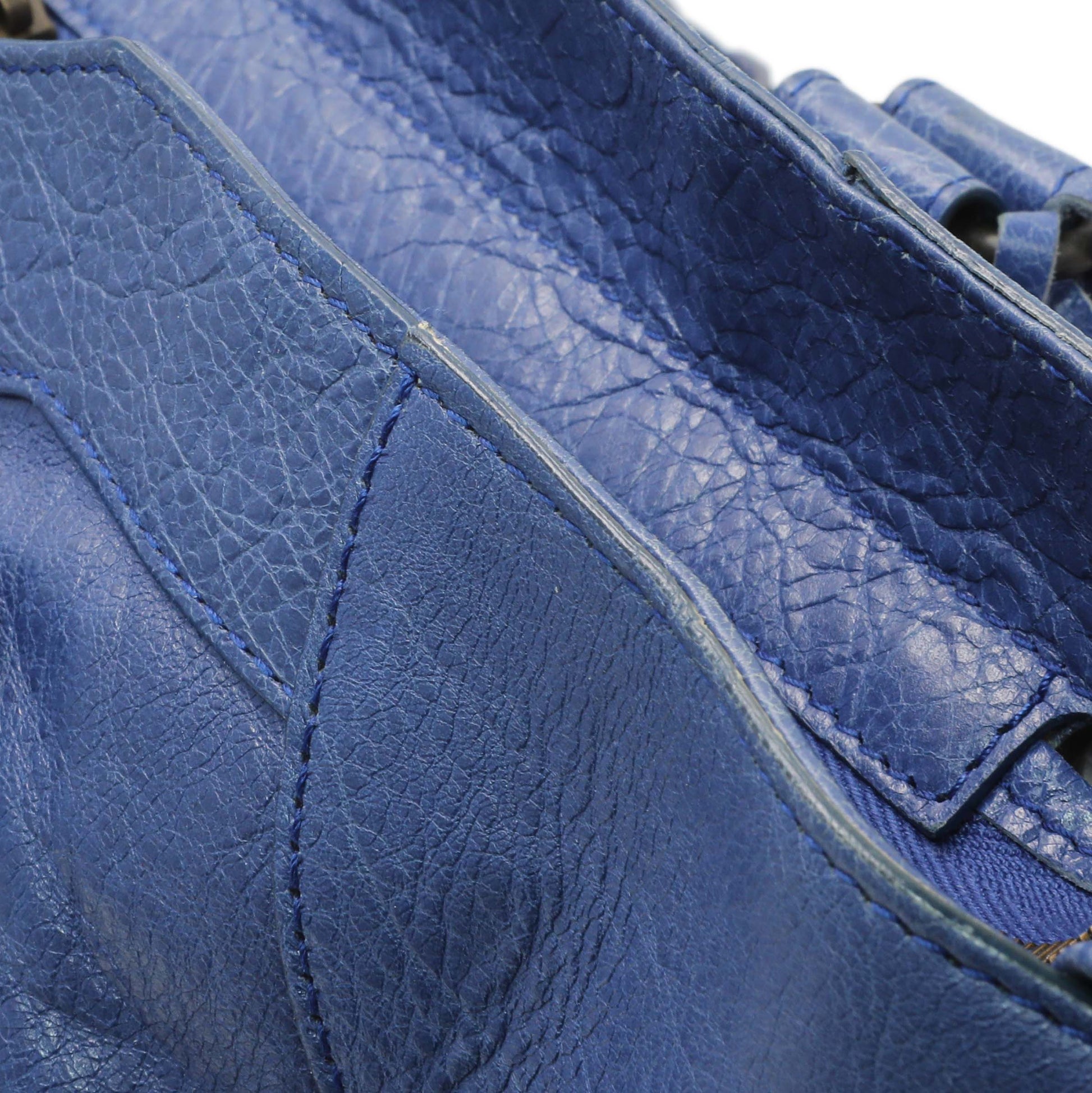 Exclusive Balenciaga Blue Agneau Classic Hardware City — Alternate View 11