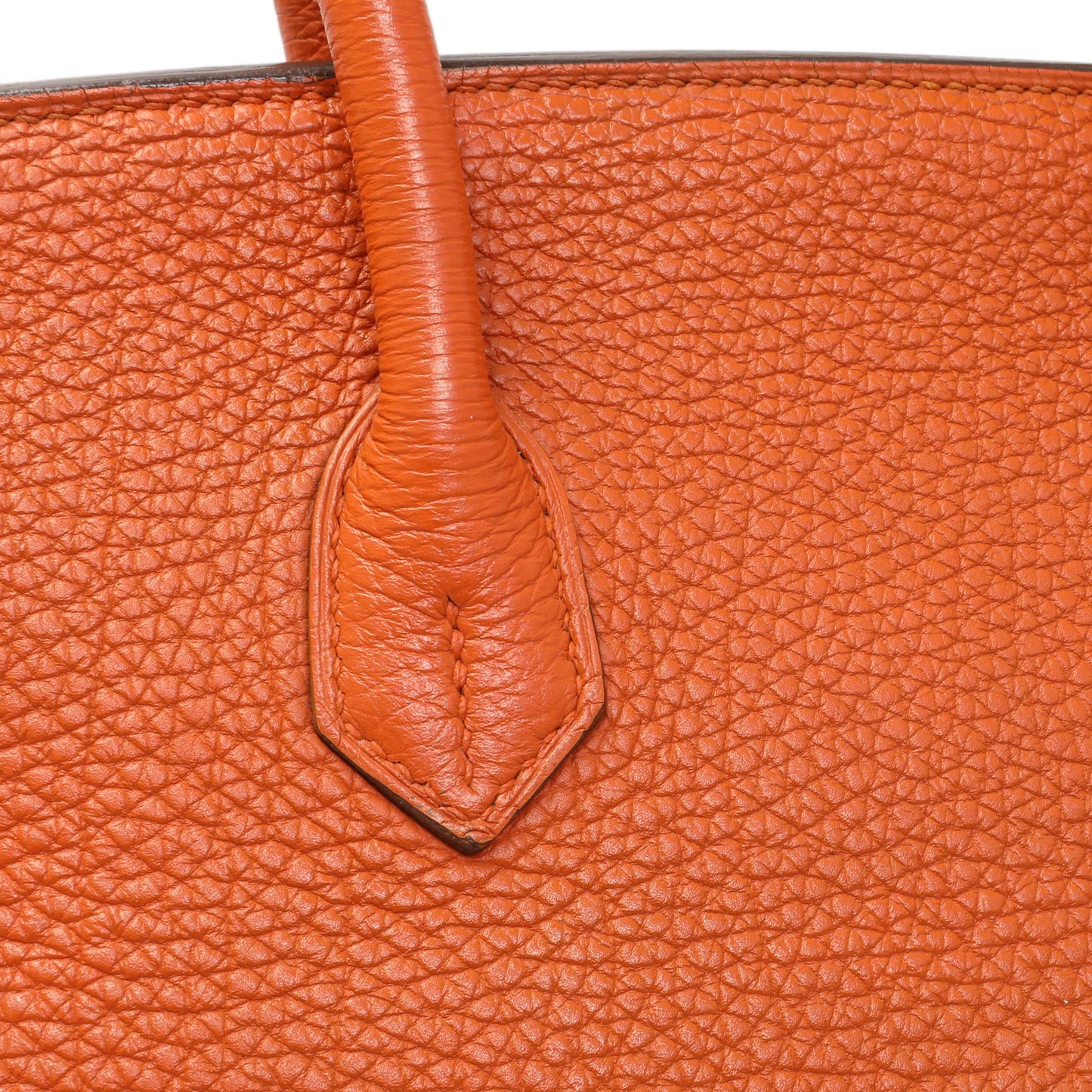 Exclusive Hermes Orange Clemence Birkin 35 — Alternate View 14