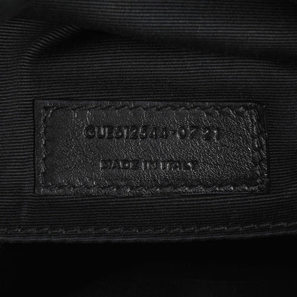Exclusive Saint Laurent Black Calfskin Matelasse Monogram Lou Camera Bag — Alternate View 10